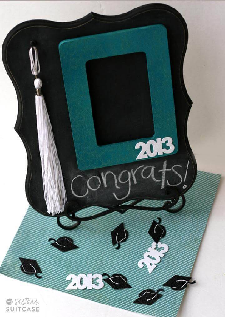 DIY Chalkboard and Tassel Graduation Frame