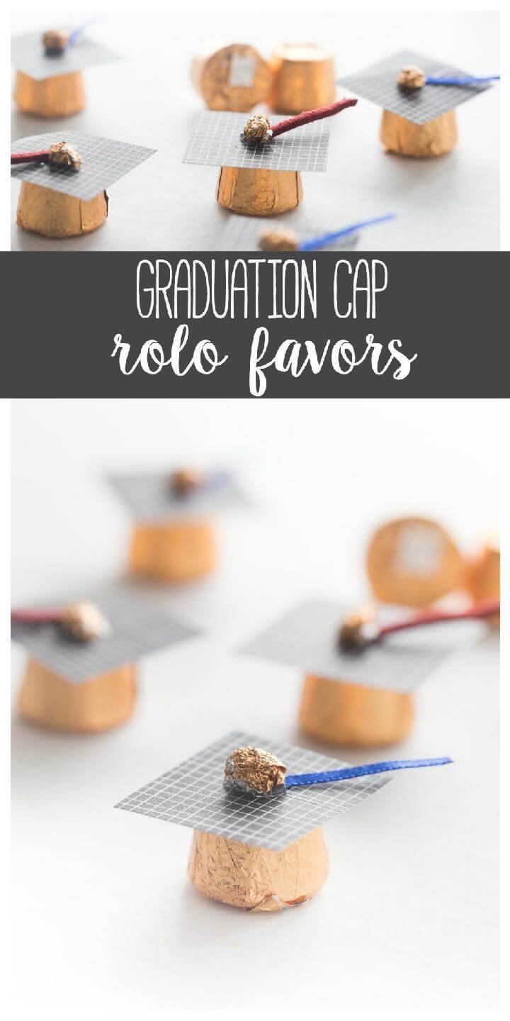 DIY Graduation Cap Rolo Favors