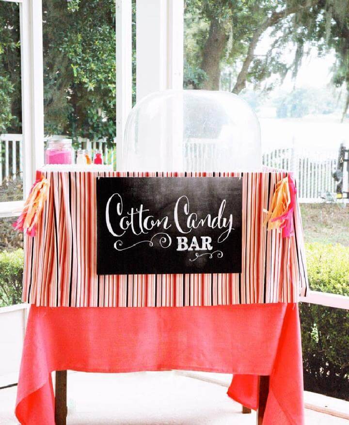 DIY Graduation Party Cute Cotton Candy Bar