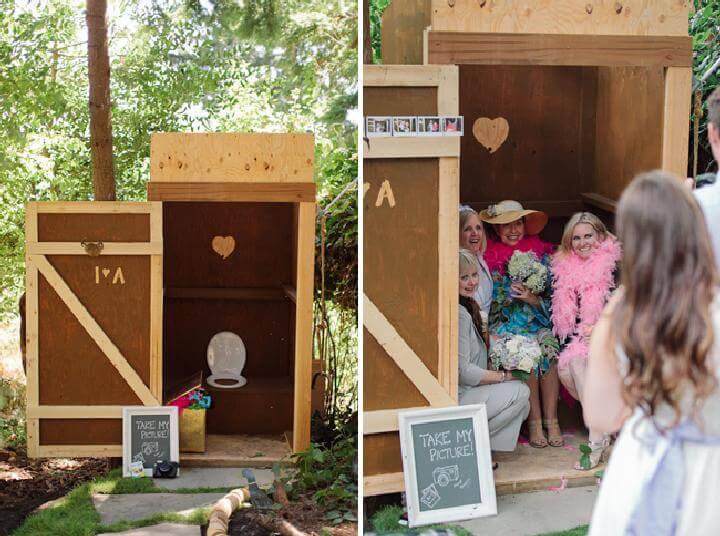 DIY Graduation Party Outhouse Photo Booth